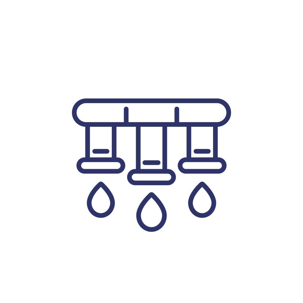 irrigation system, watering line icon vector