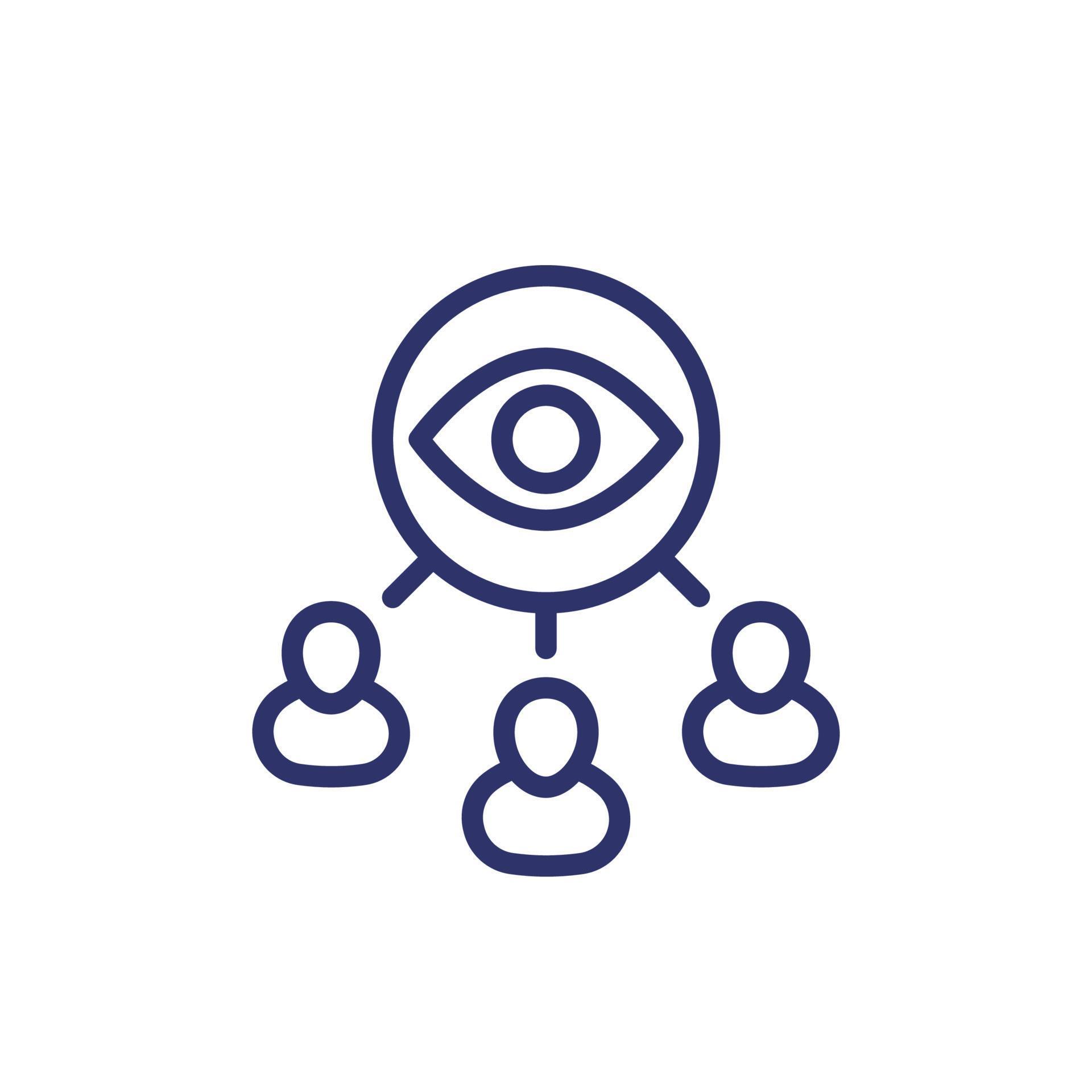 monitoring group, observers line icon 6959937 Vector Art at Vecteezy