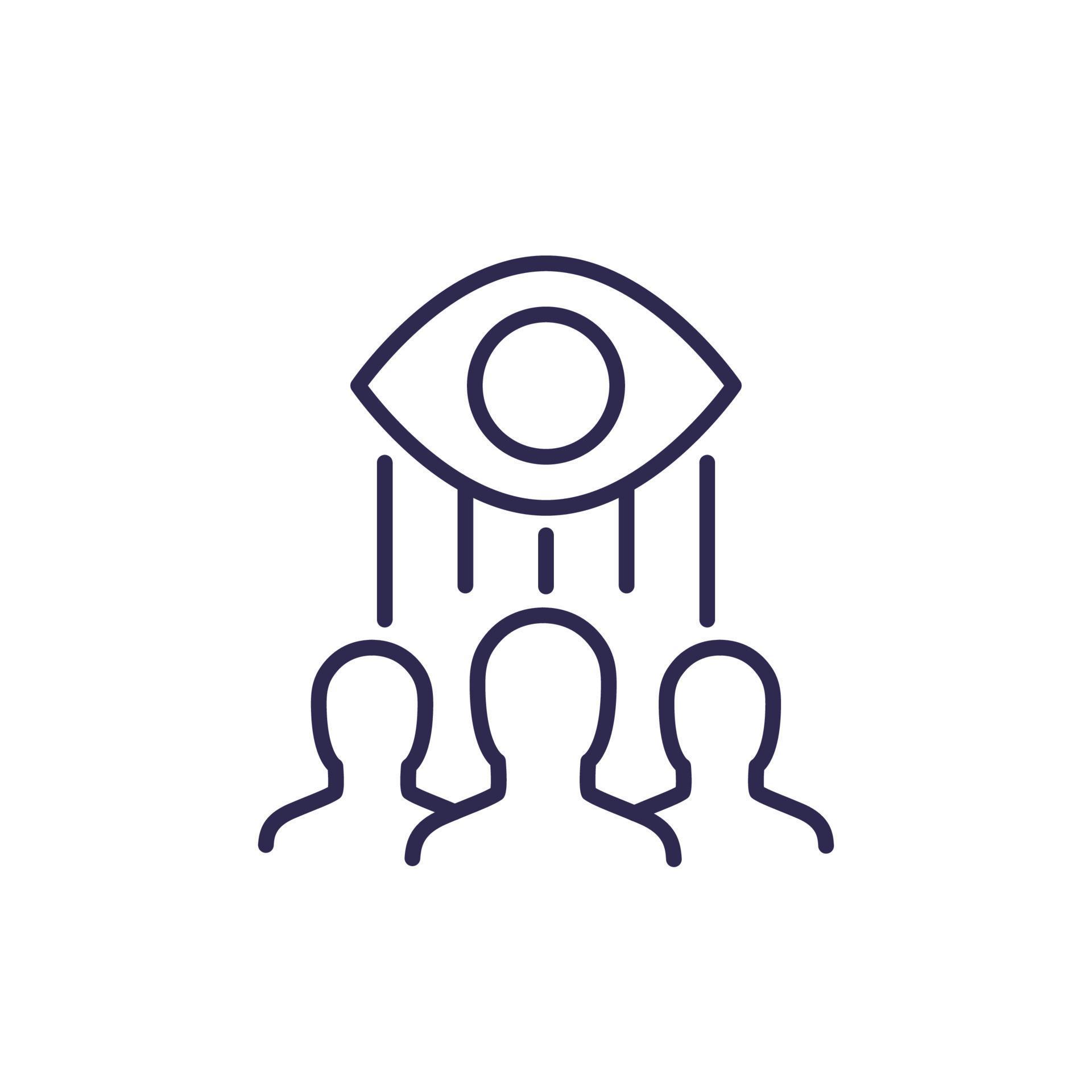 monitoring group line icon on white 6959941 Vector Art at Vecteezy