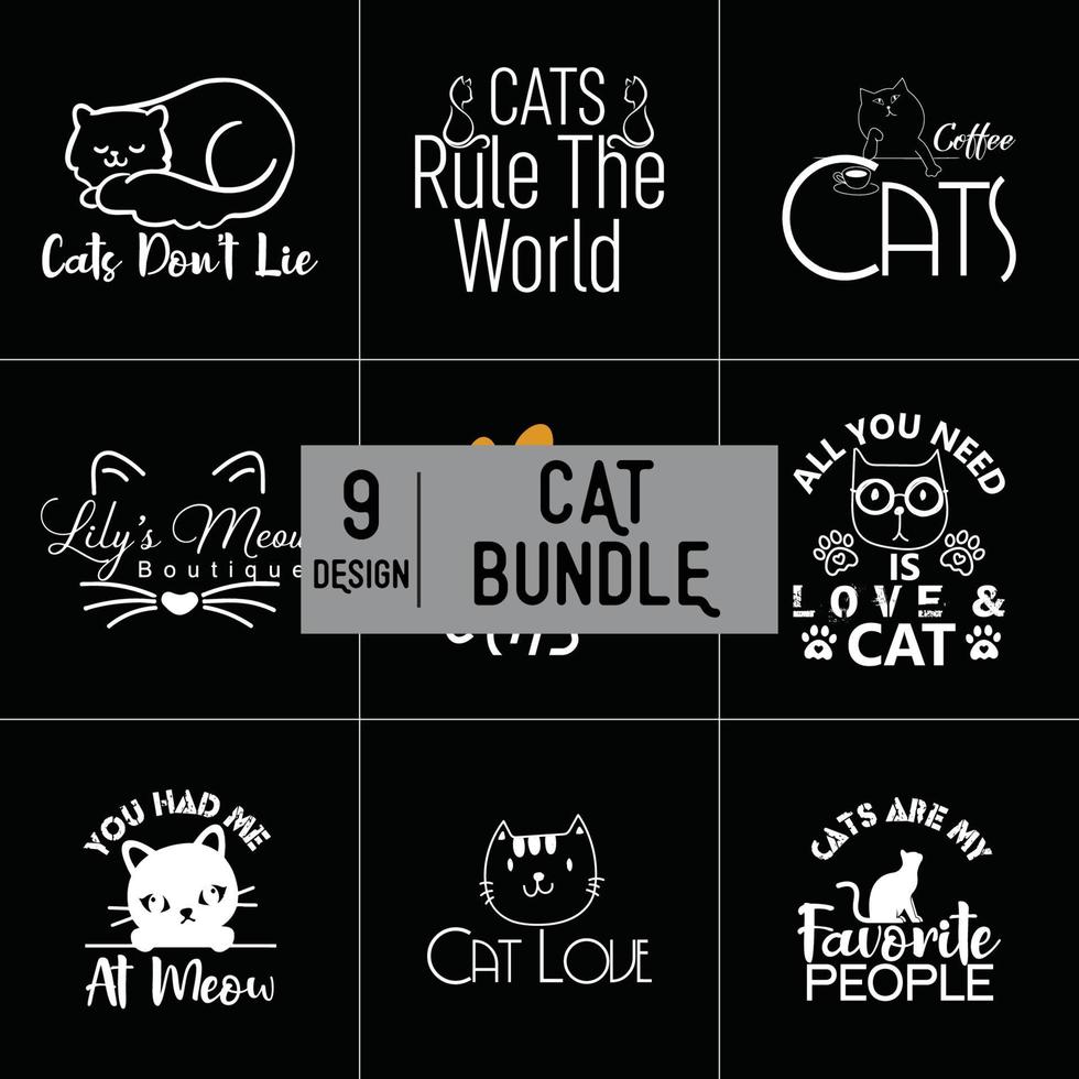 Cat Bundle Design vector