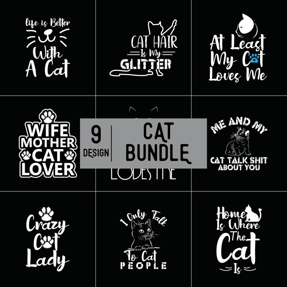 Cat Bundle Design vector