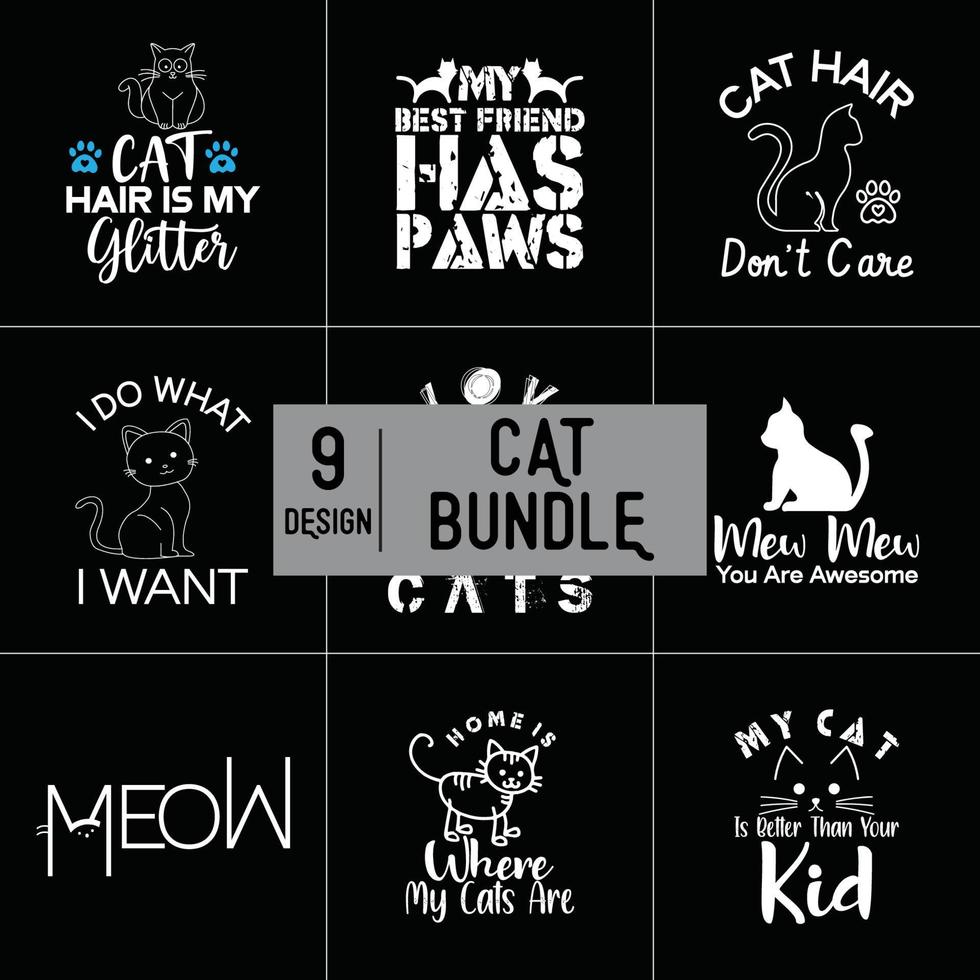 Cat Bundle Design vector