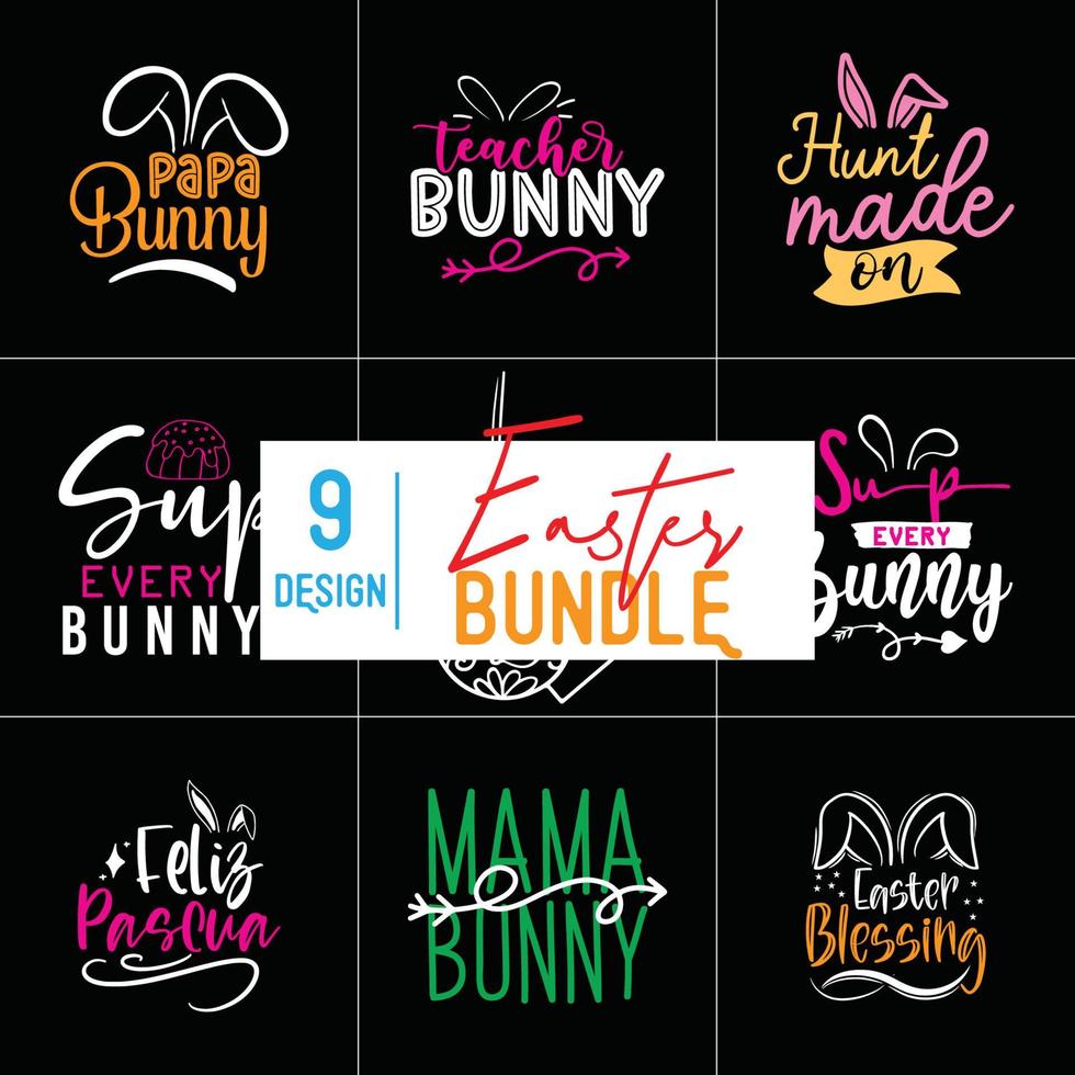 Easter Bundle Design vector