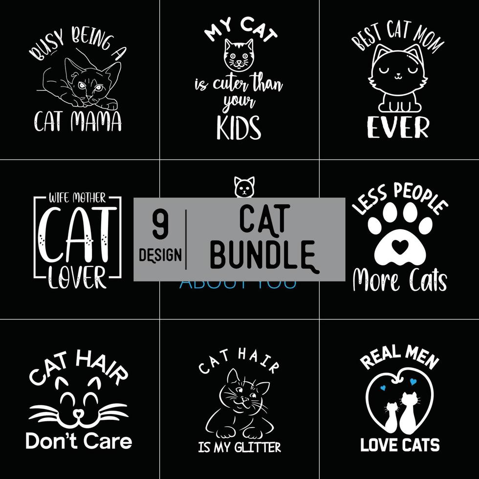 Cat Bundle Design vector