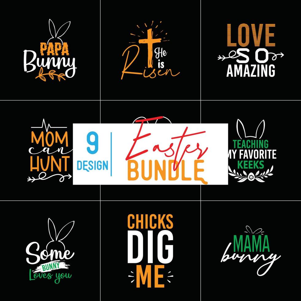 Easter Bundle Design vector