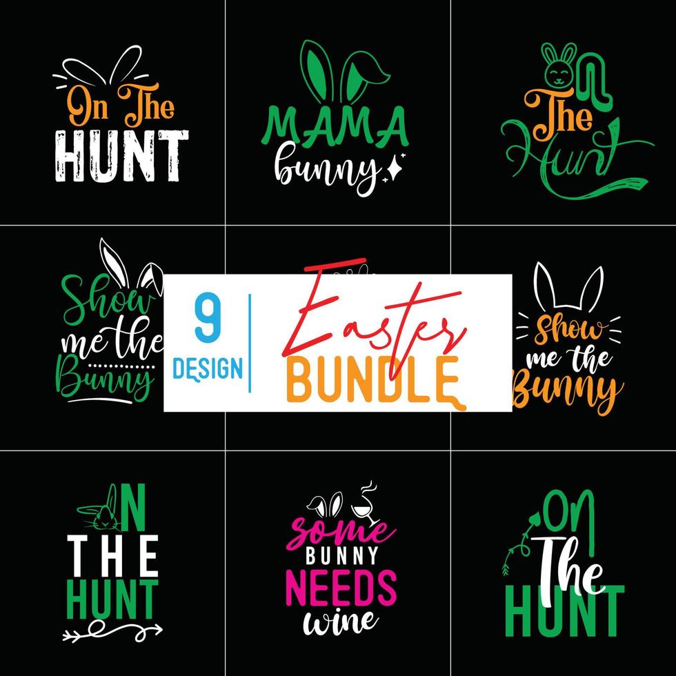 Easter Bundle Design vector