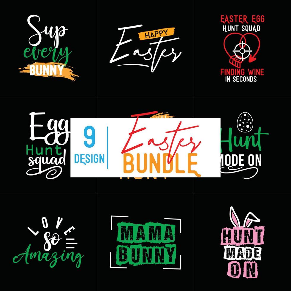 Easter Bundle Design vector