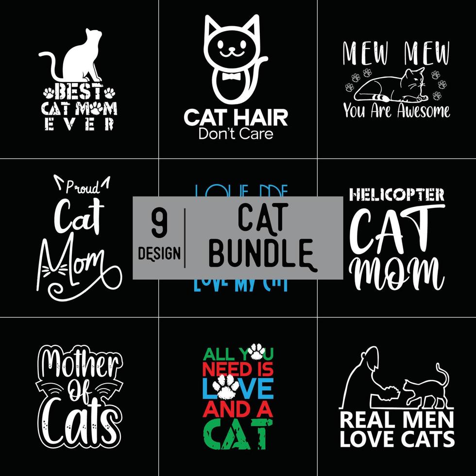 Cat Bundle Design vector