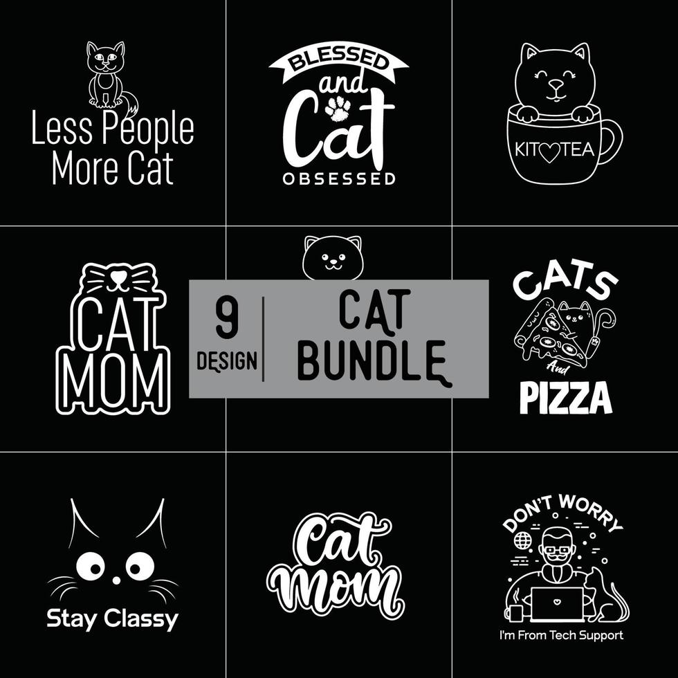 Cat Bundle Design vector