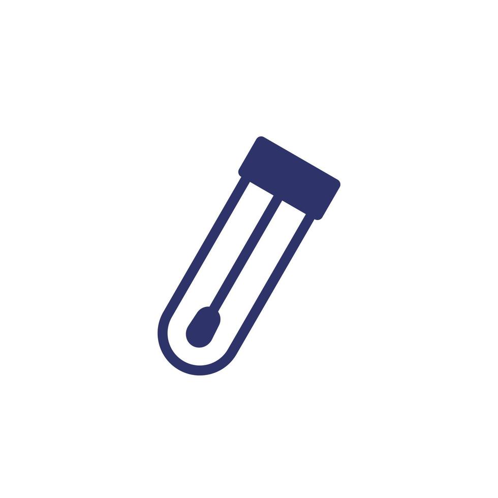 swab test icon on white vector