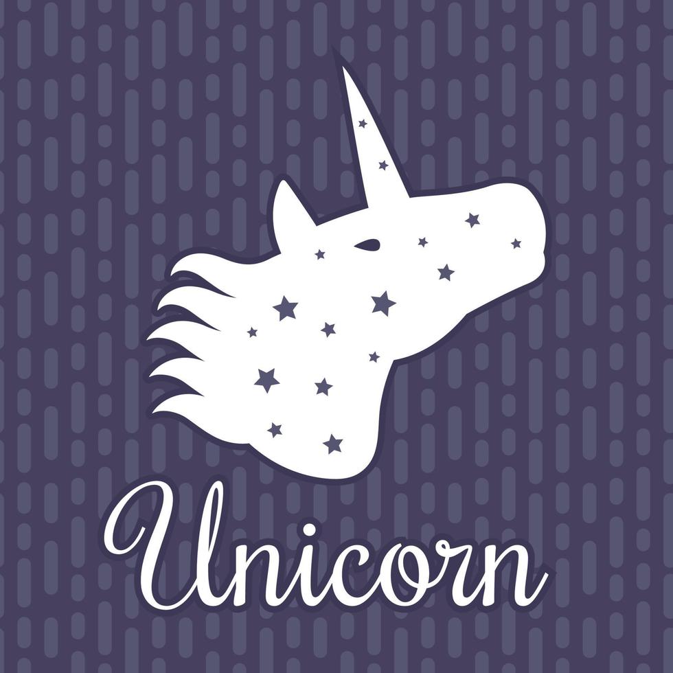 Ilustración de vector de cabeza de unicornio