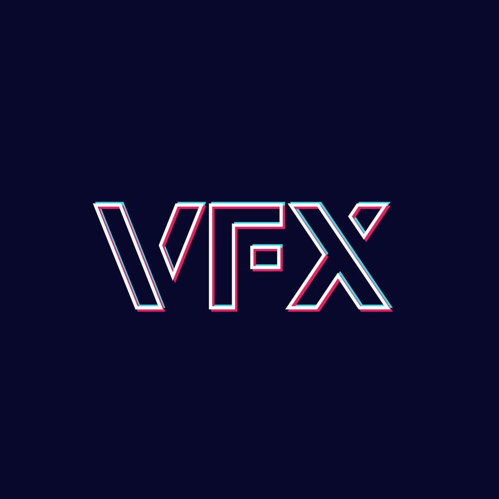 vfx letters vector design on dark