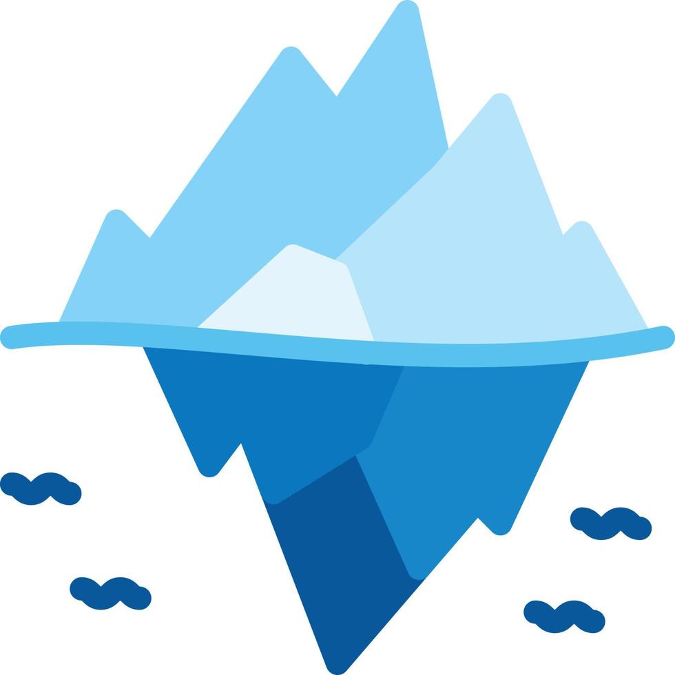 ilustración del icono de iceberg vector