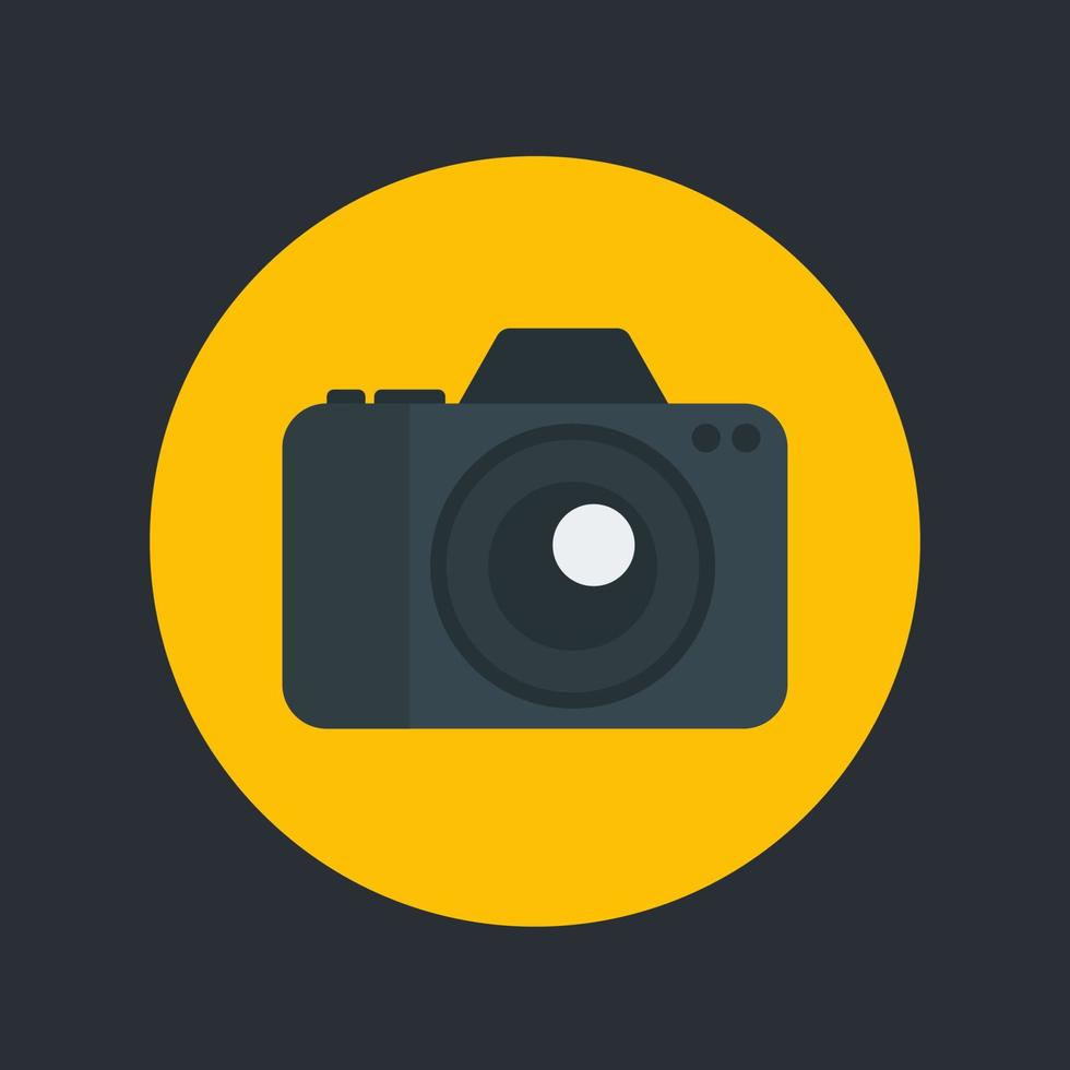 camera icon in flat style, photography vector symbol