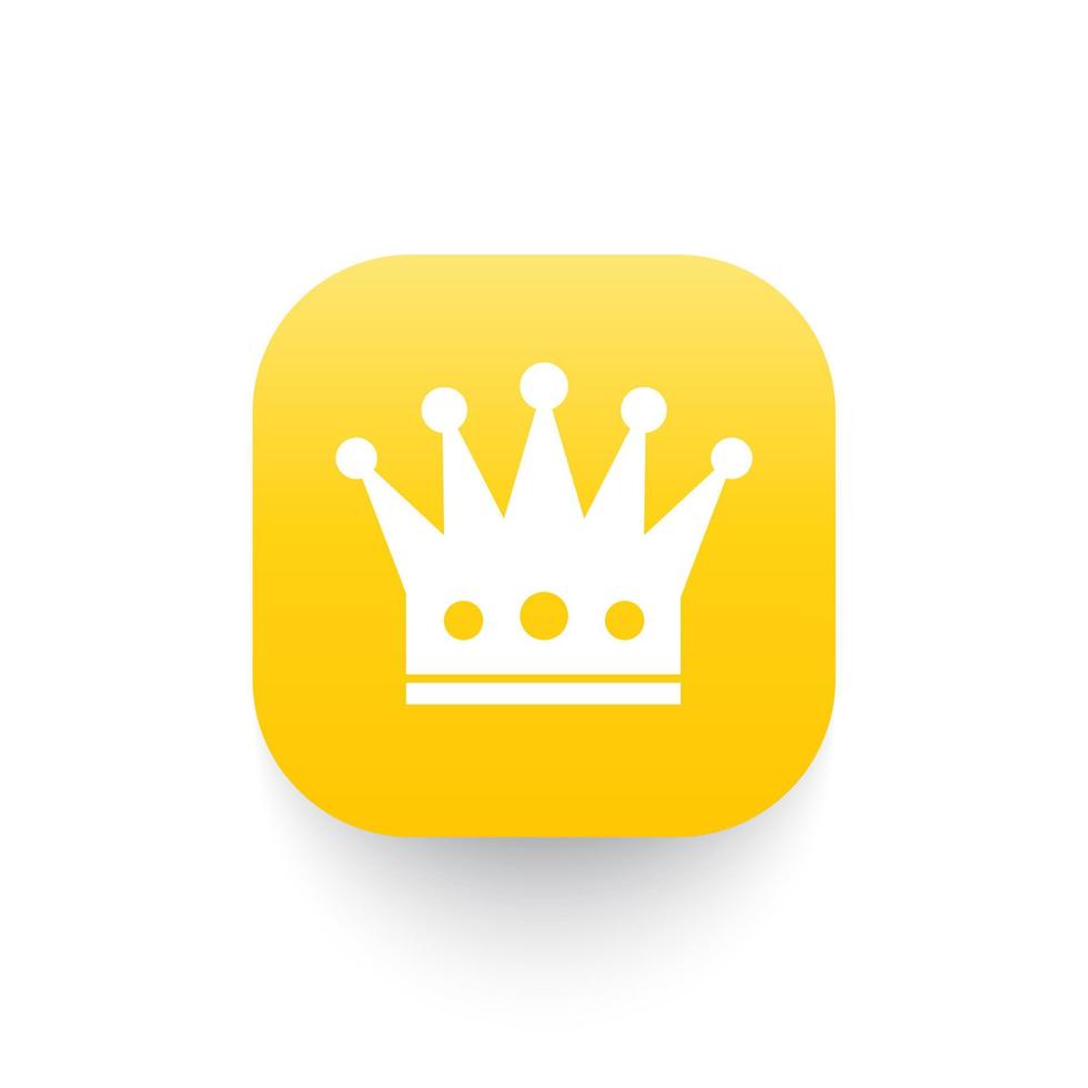crown icon, regal, royal symbol vector