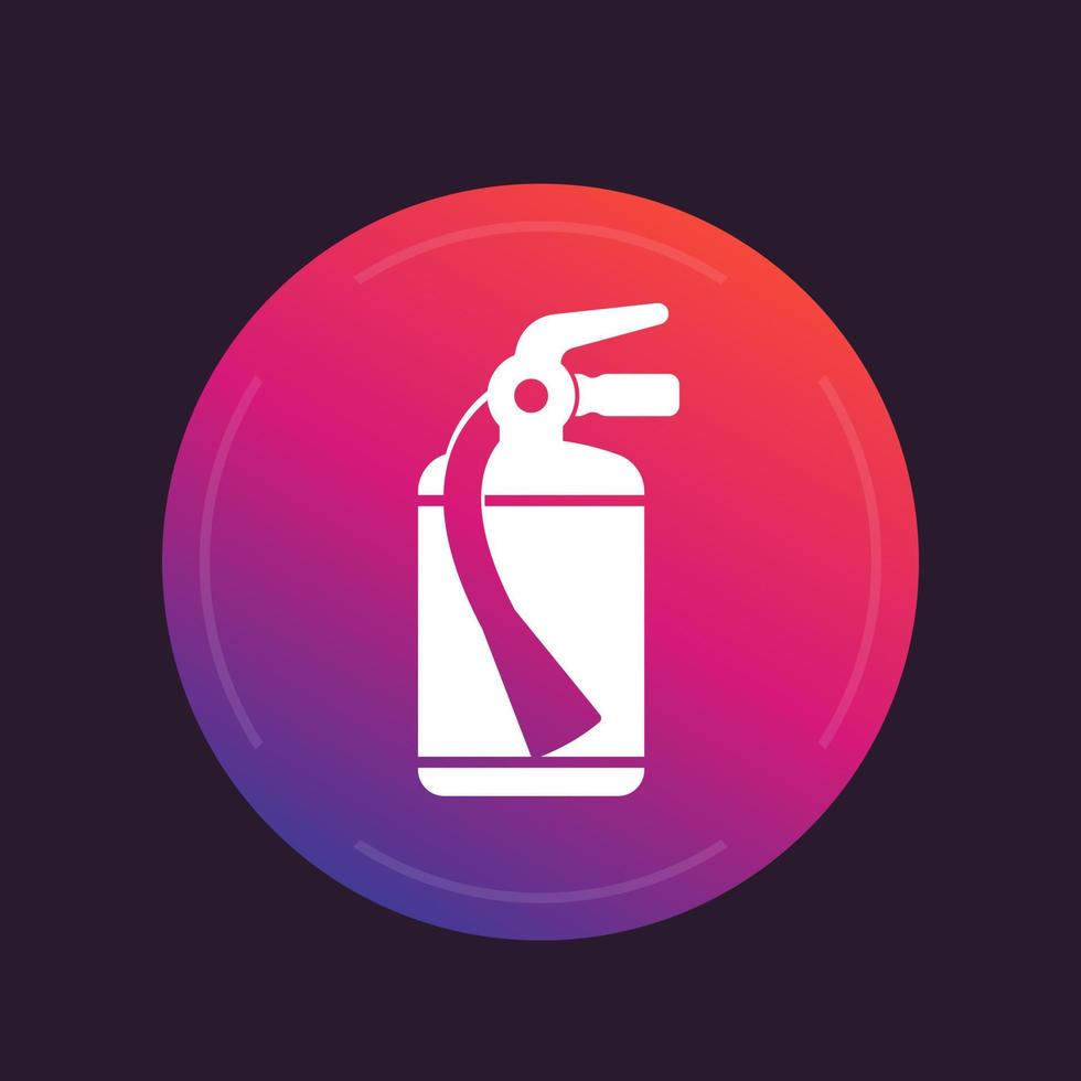 fire extinguisher round icon vector