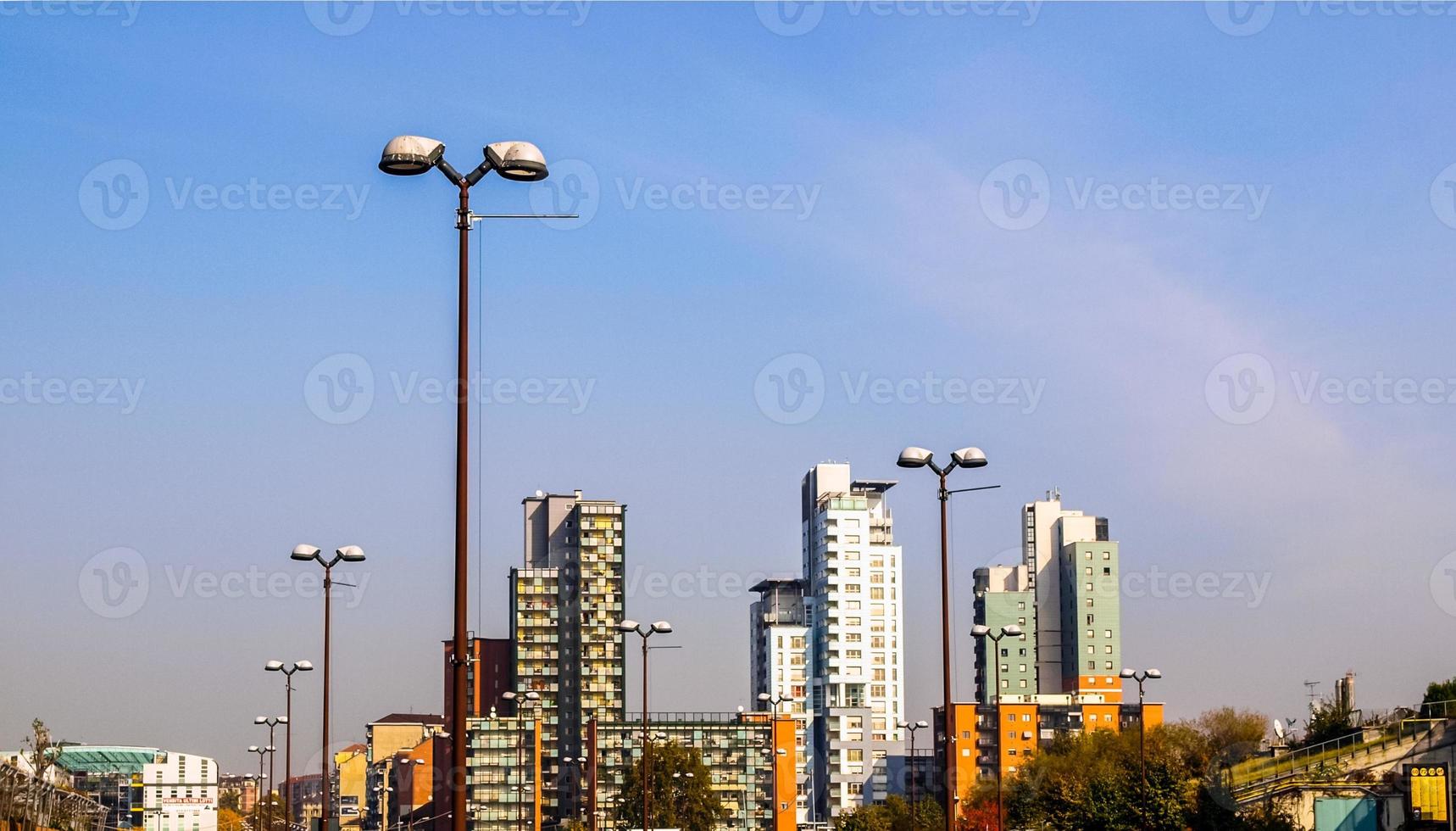 HDR Turin skyline view photo