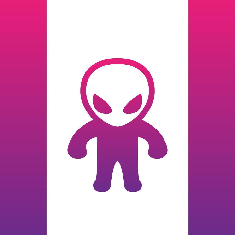 extraterrestrial icon, logo element vector
