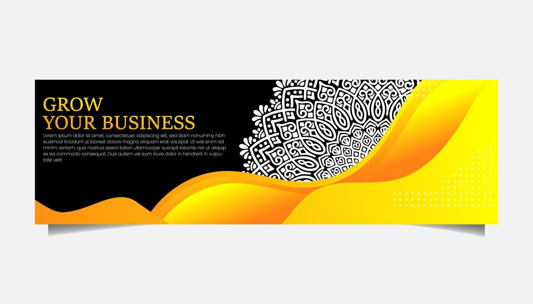 Mandala ornate background for web banner business vector
