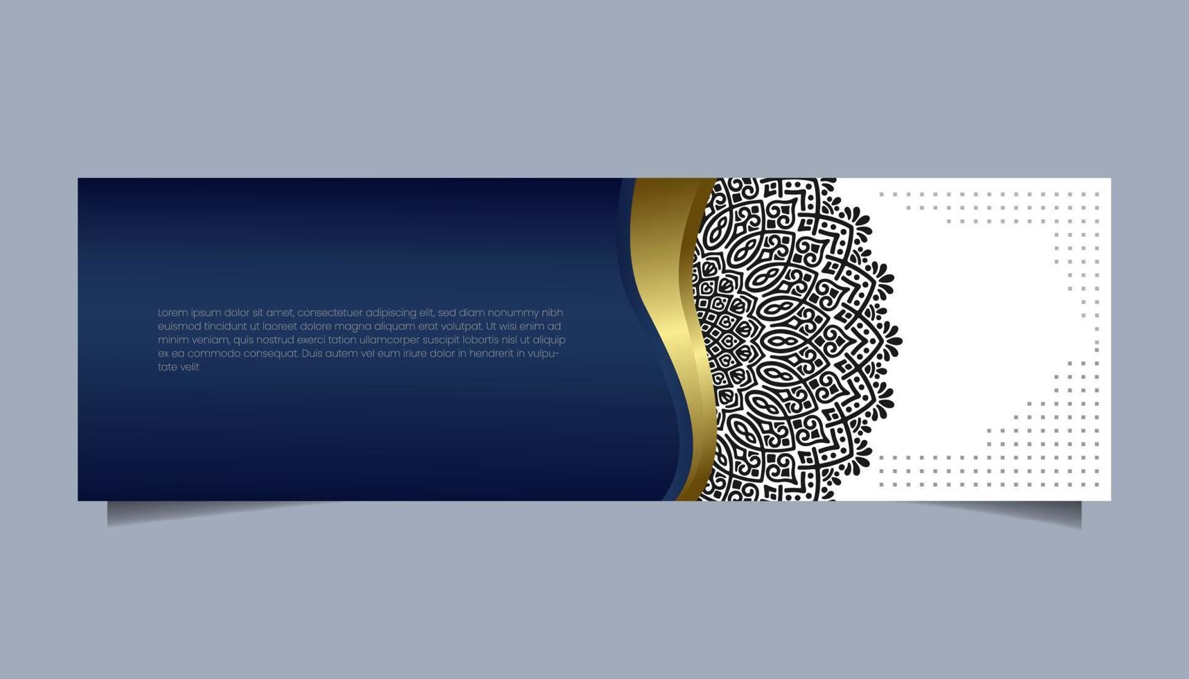 Mandala ornate background for web banner business vector