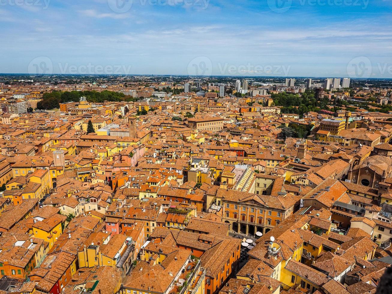 HDR Aerial view of Bologna photo