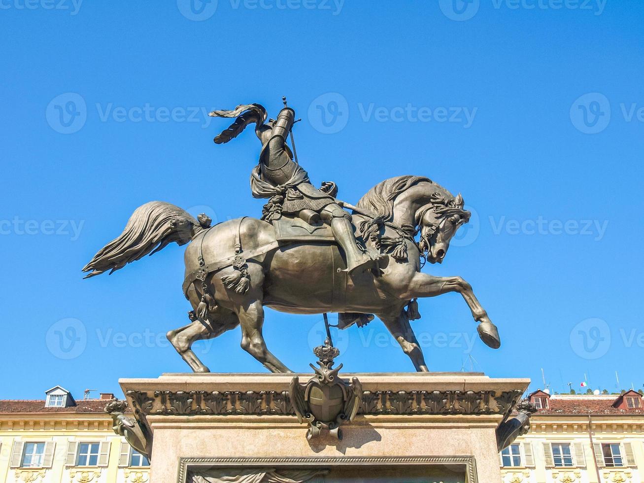 HDR Bronze Horse in Piazza San Carlo, Turin photo
