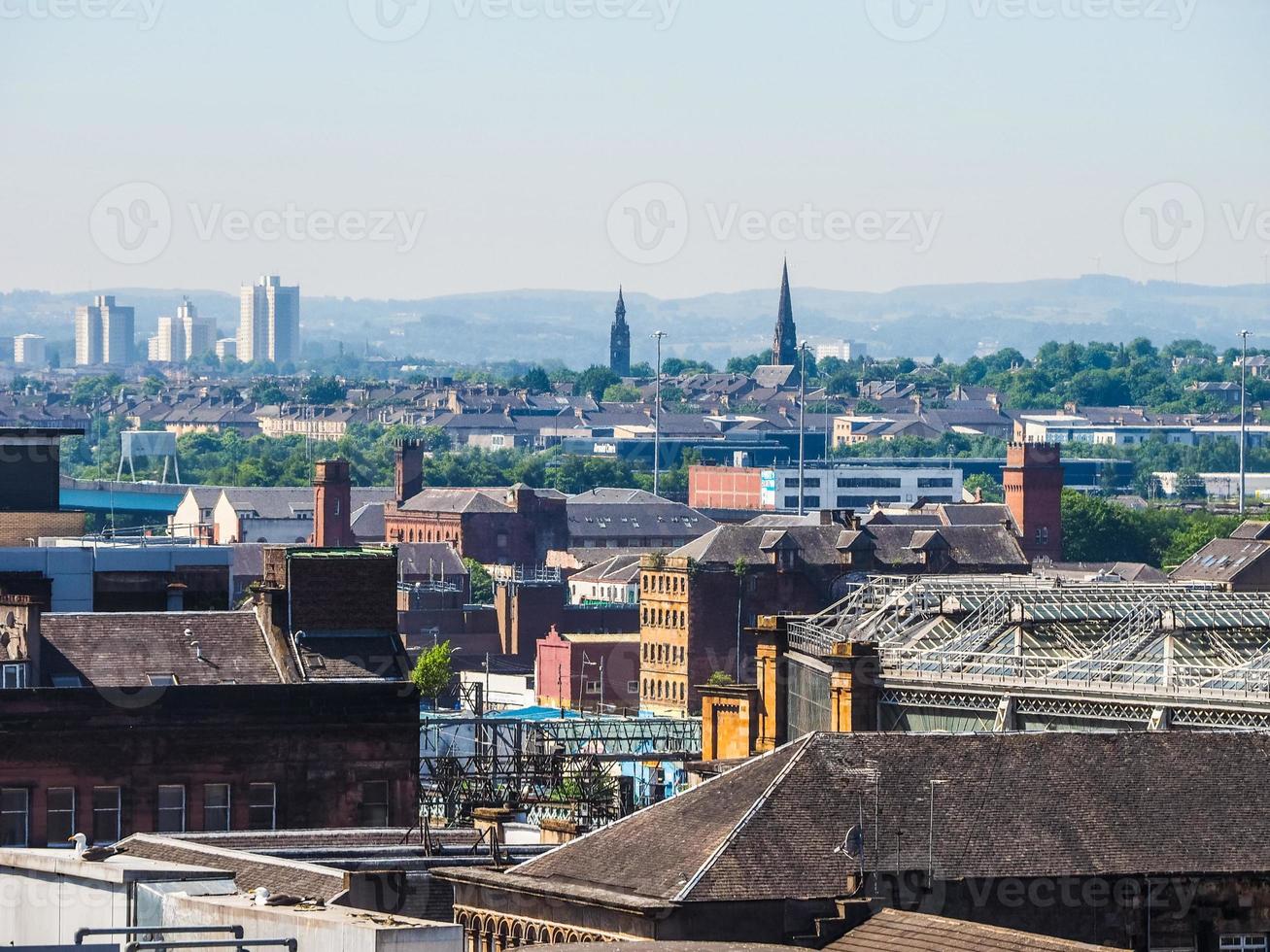 HDR Aerial view of Glasgow photo