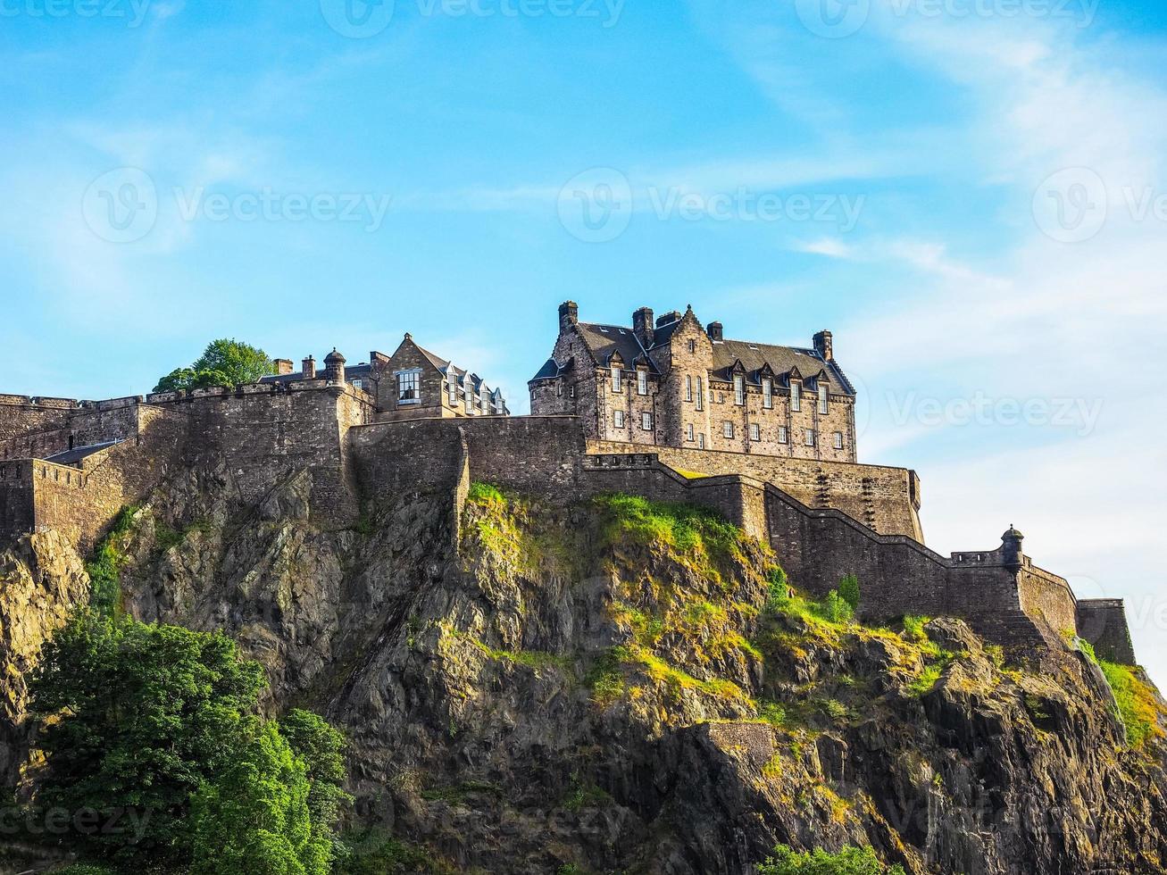 hdr castillo de edimburgo en escocia foto