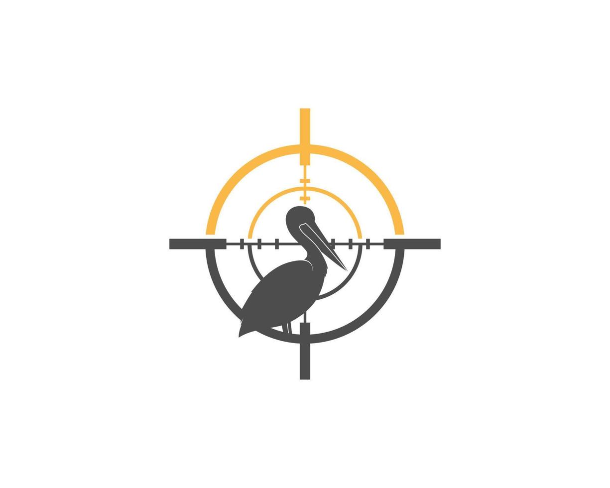 Sniper target with pelican inside vector