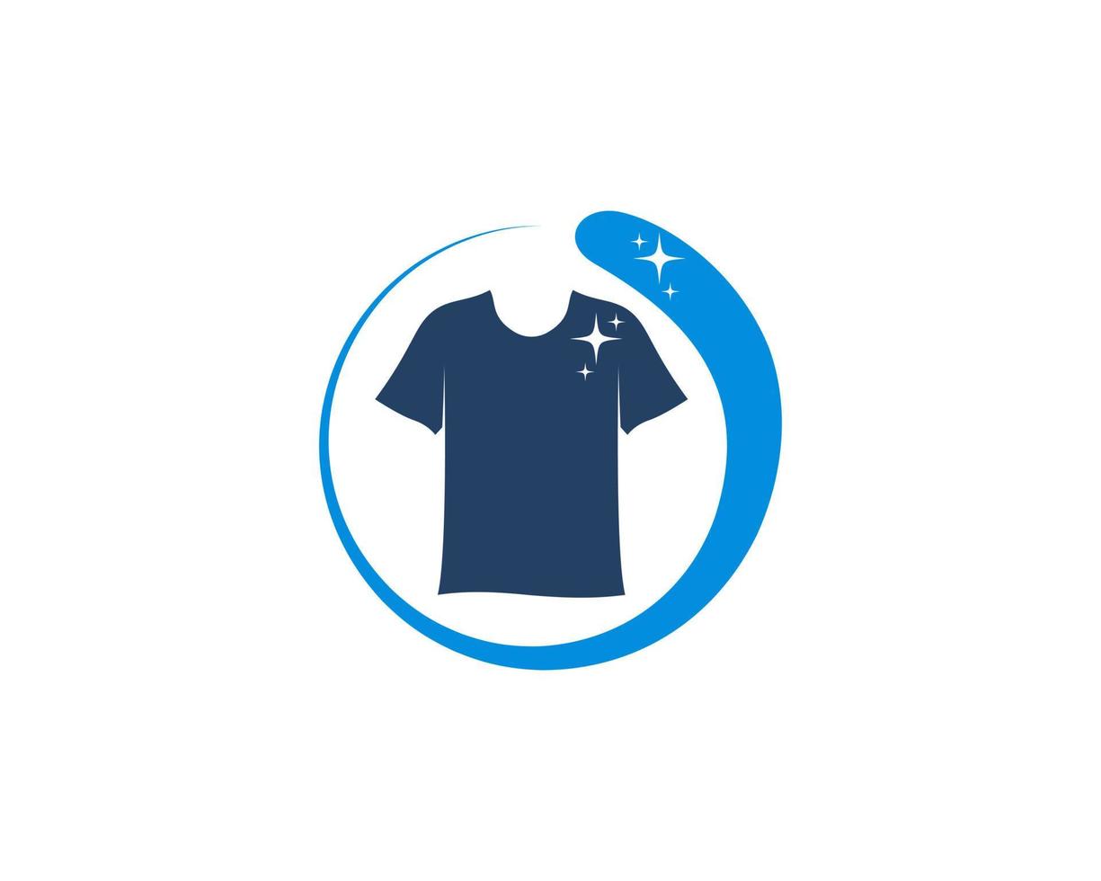 Clothes inside the circle water shape logo vector