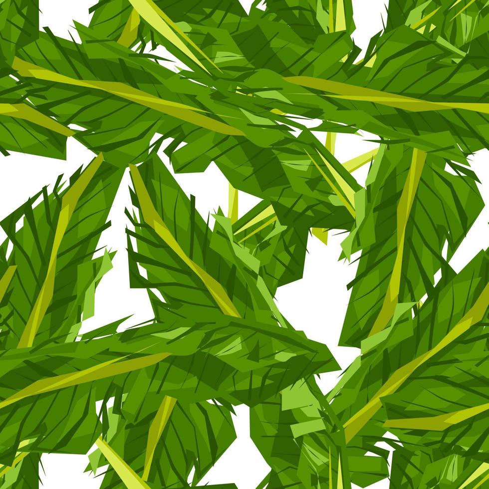 Abstract banana leaf seamless pattern. Camouflage background of tropical leaves. vector