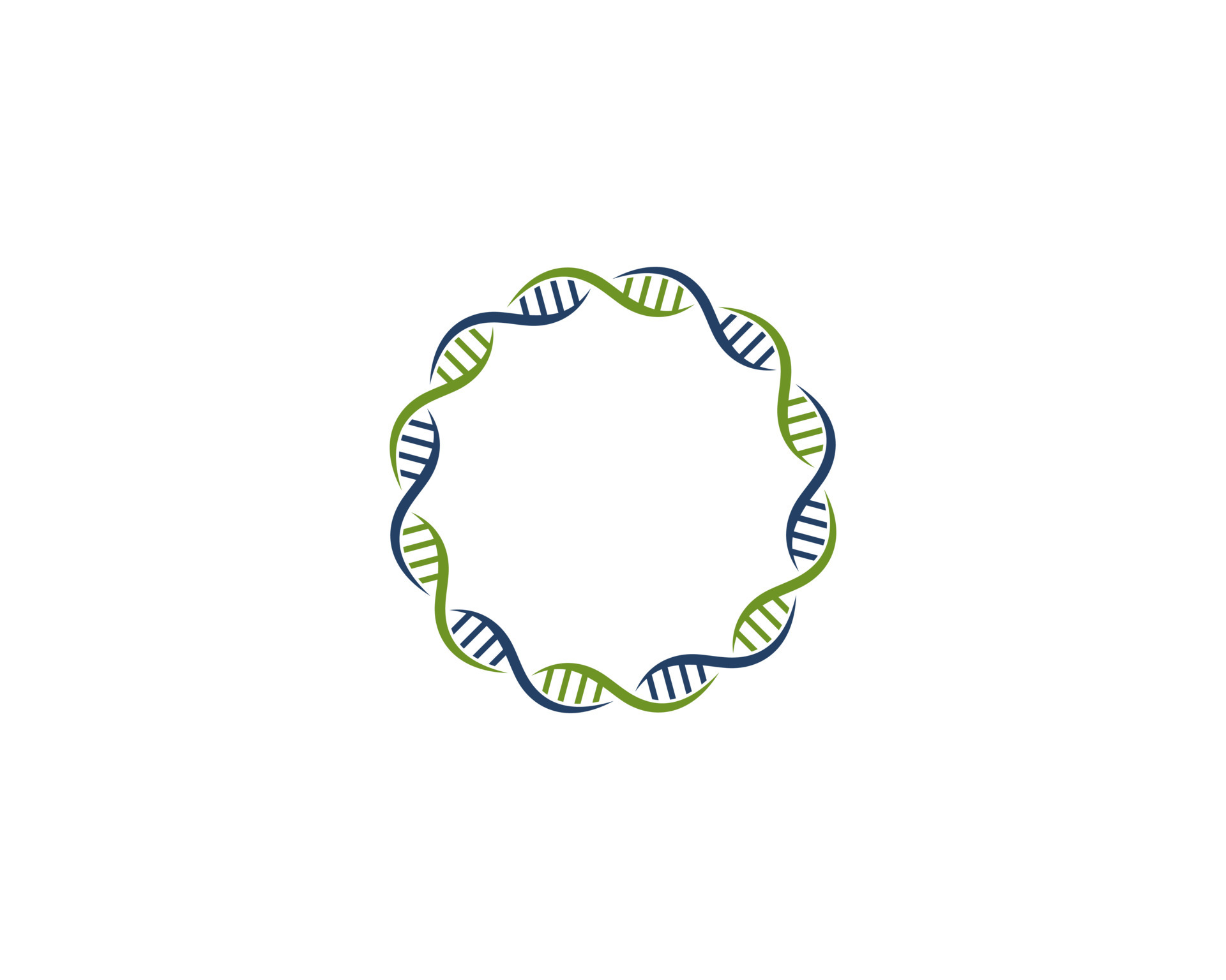 Circular DNA helix with circle shape logo 6961293 Vector Art at Vecteezy