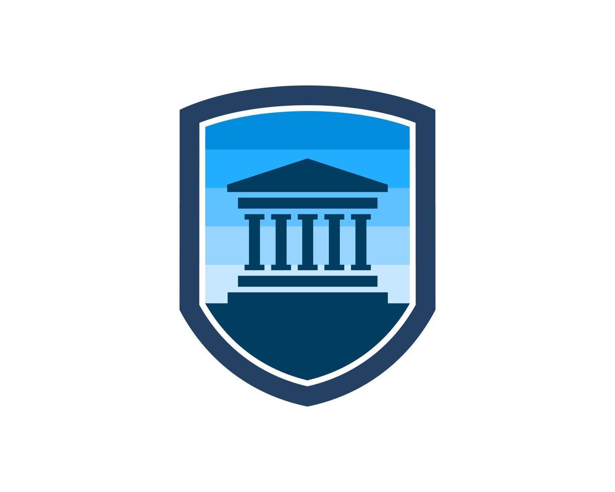 simple Shield with law house inside vector