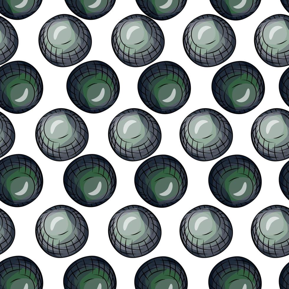 Glass balls seamless pattern. Decorative shapes background. vector