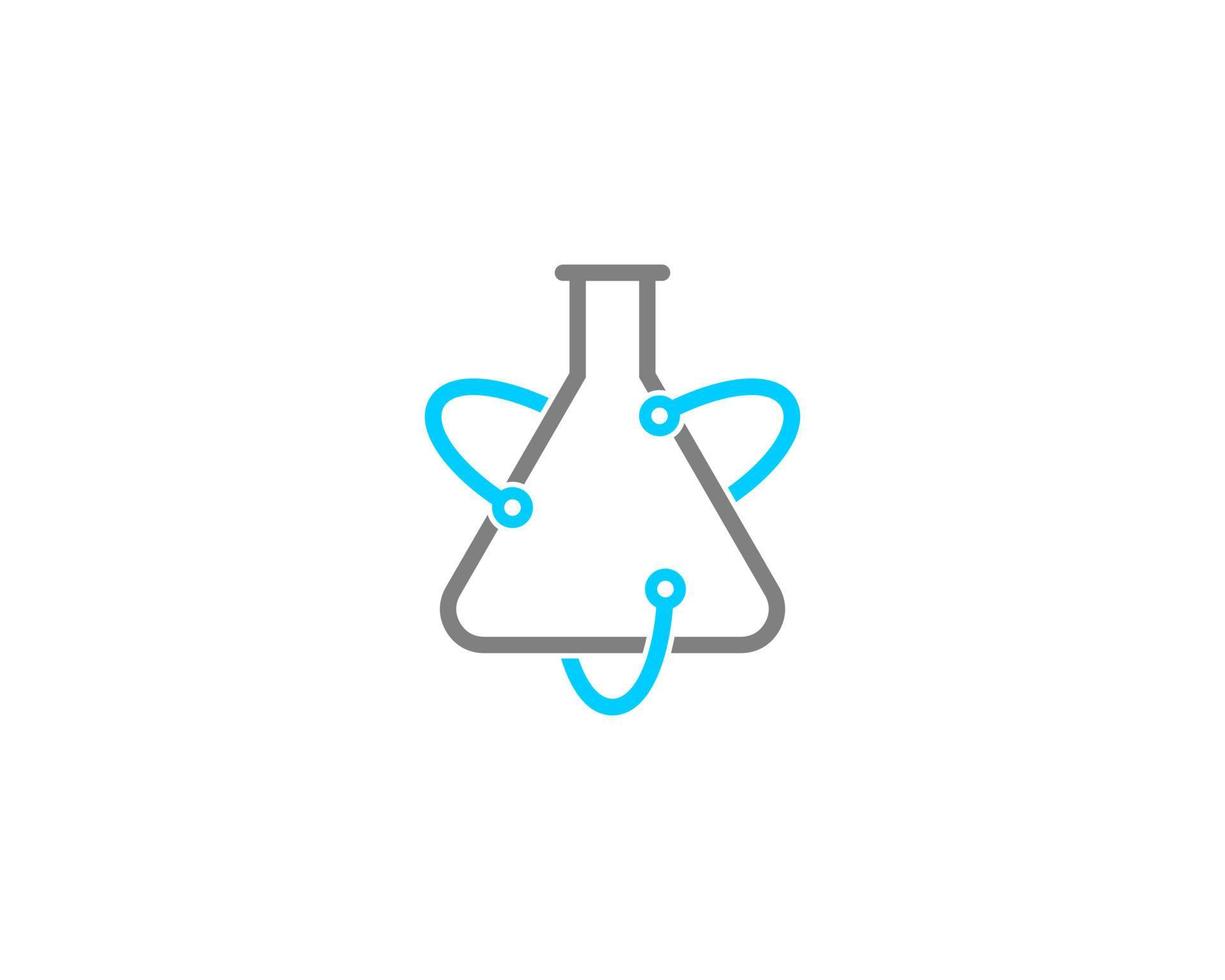 Circuit tech in laboratory test tube vector
