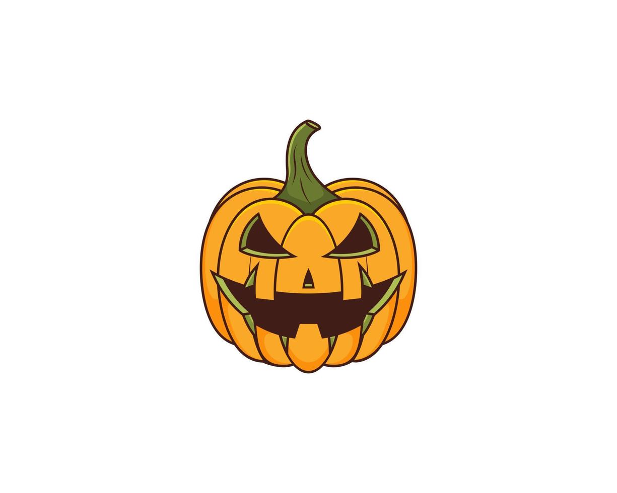 jack o linterna de miedo ilustración de calabaza de halloween vector