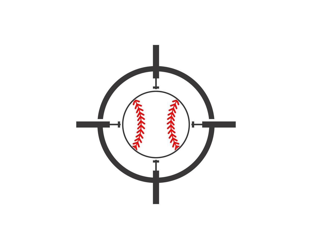 objetivo de francotirador con béisbol dentro vector
