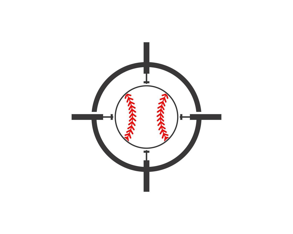 Sniper target with baseball inside vector