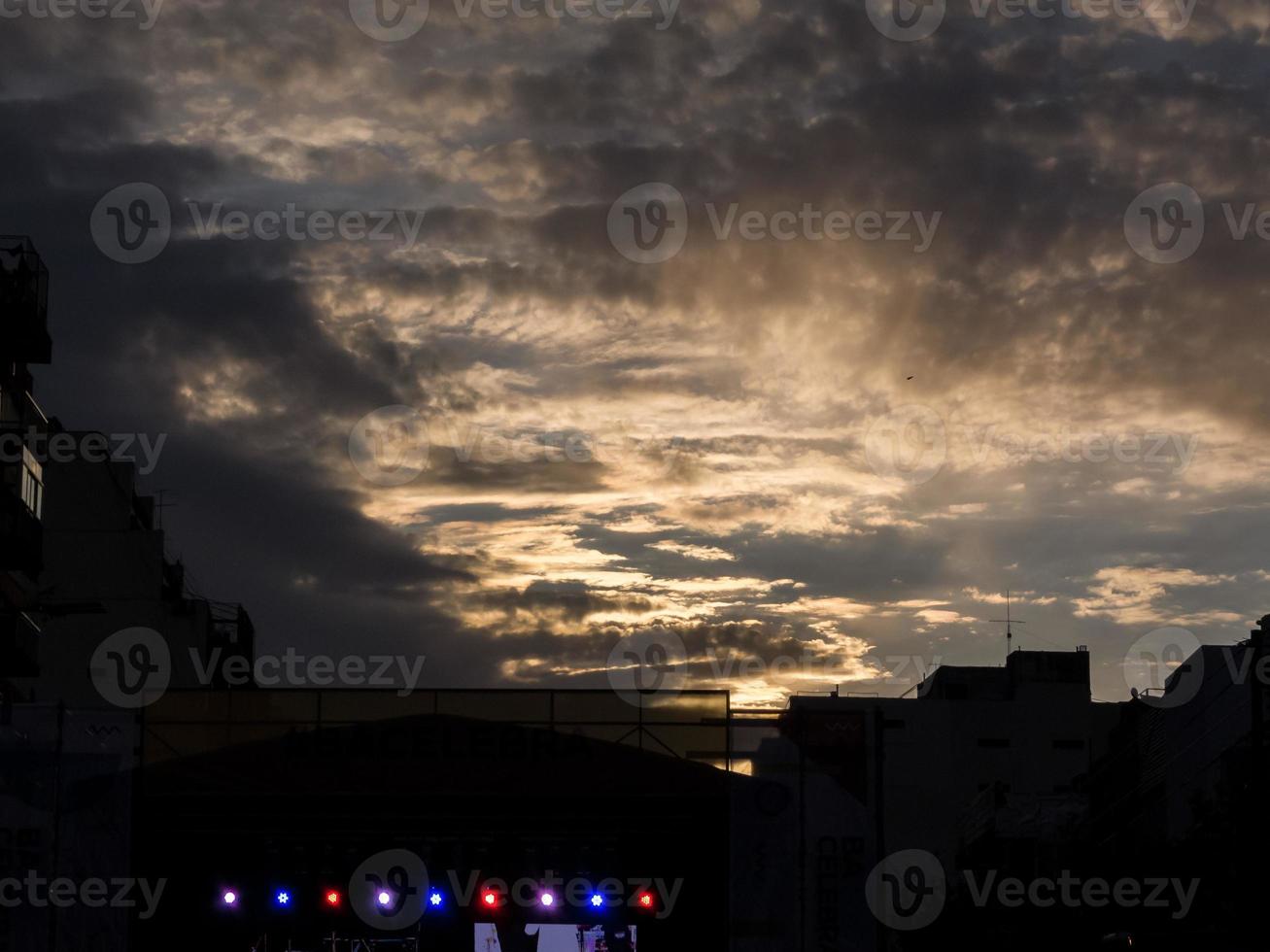 Sunset over concert photo