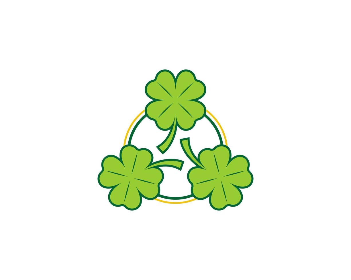 Circular clover leaf with triangle shape vector