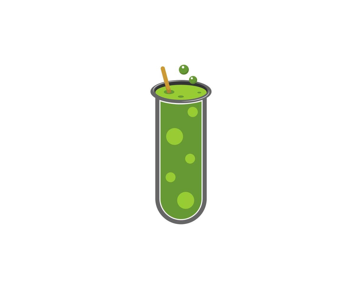 Green potion with stir inside vector
