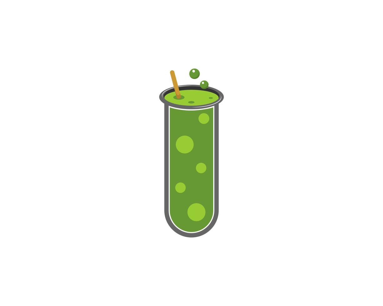 Green potion with stir inside vector