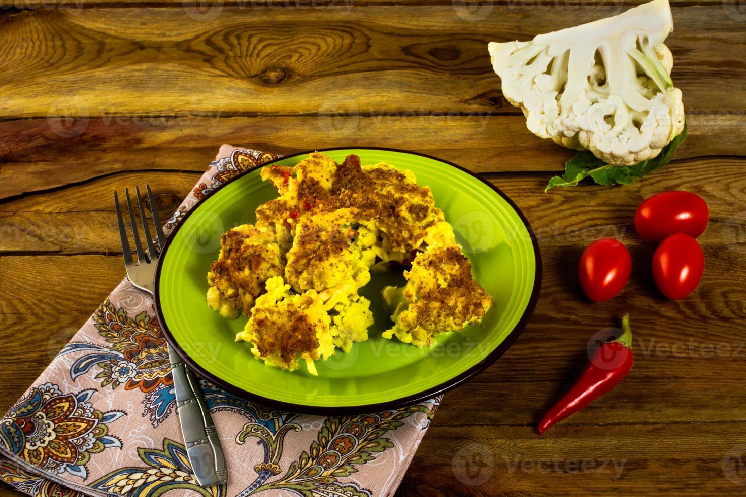 cauliflower in breadcrumbs photo