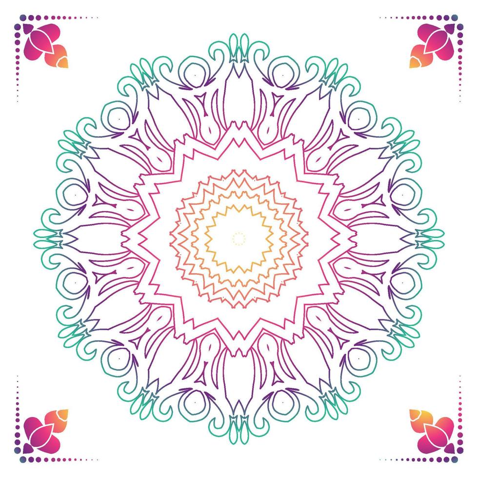 Luxury ornamental mandala design background in gold color vector