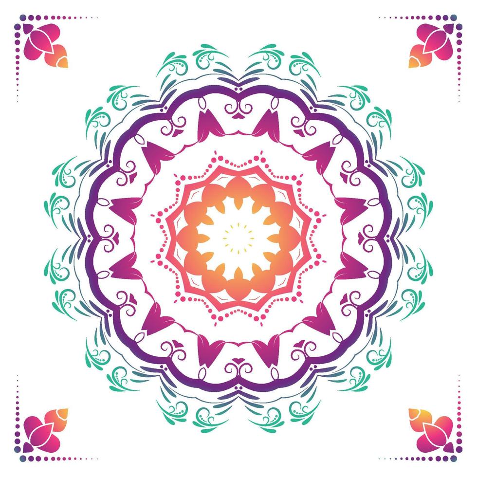Luxury ornamental mandala design background in gold color vector