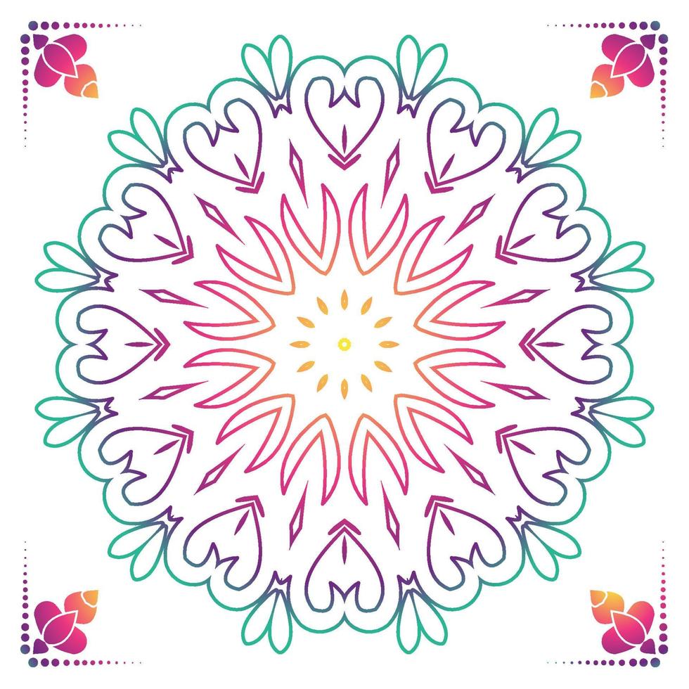 Luxury ornamental mandala design background in gold color vector