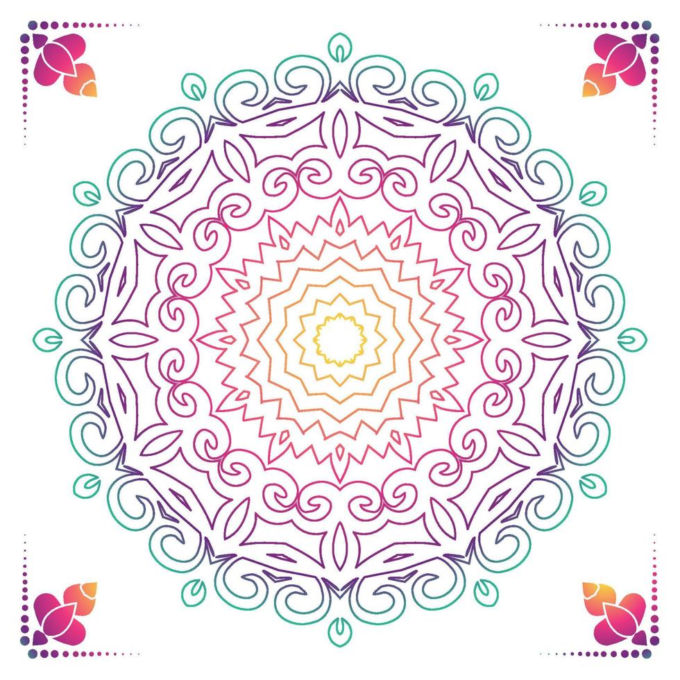 Fondo de diseño de mandala ornamental de lujo en color dorado. vector