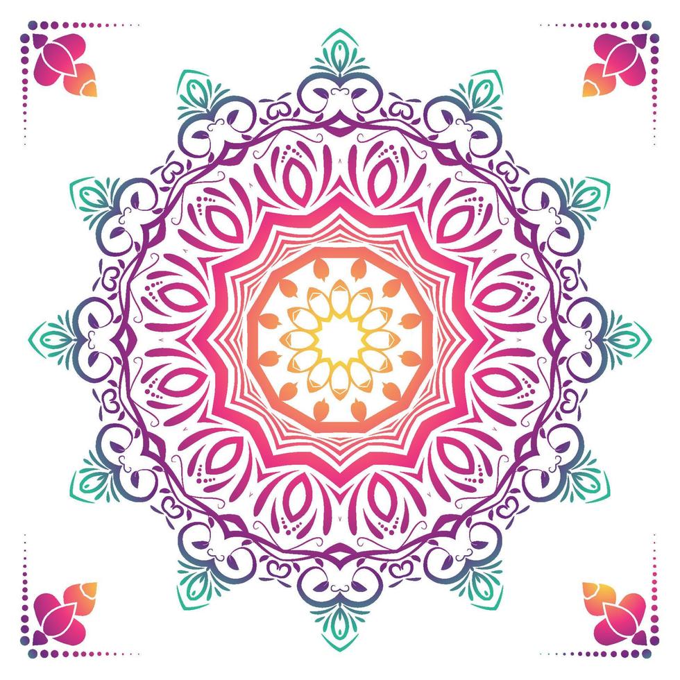 Fondo de diseño de mandala ornamental de lujo en color dorado. vector