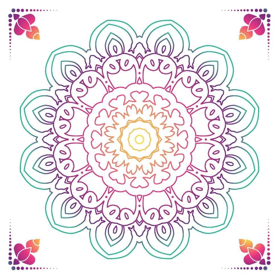 Luxury ornamental mandala design background in gold color vector