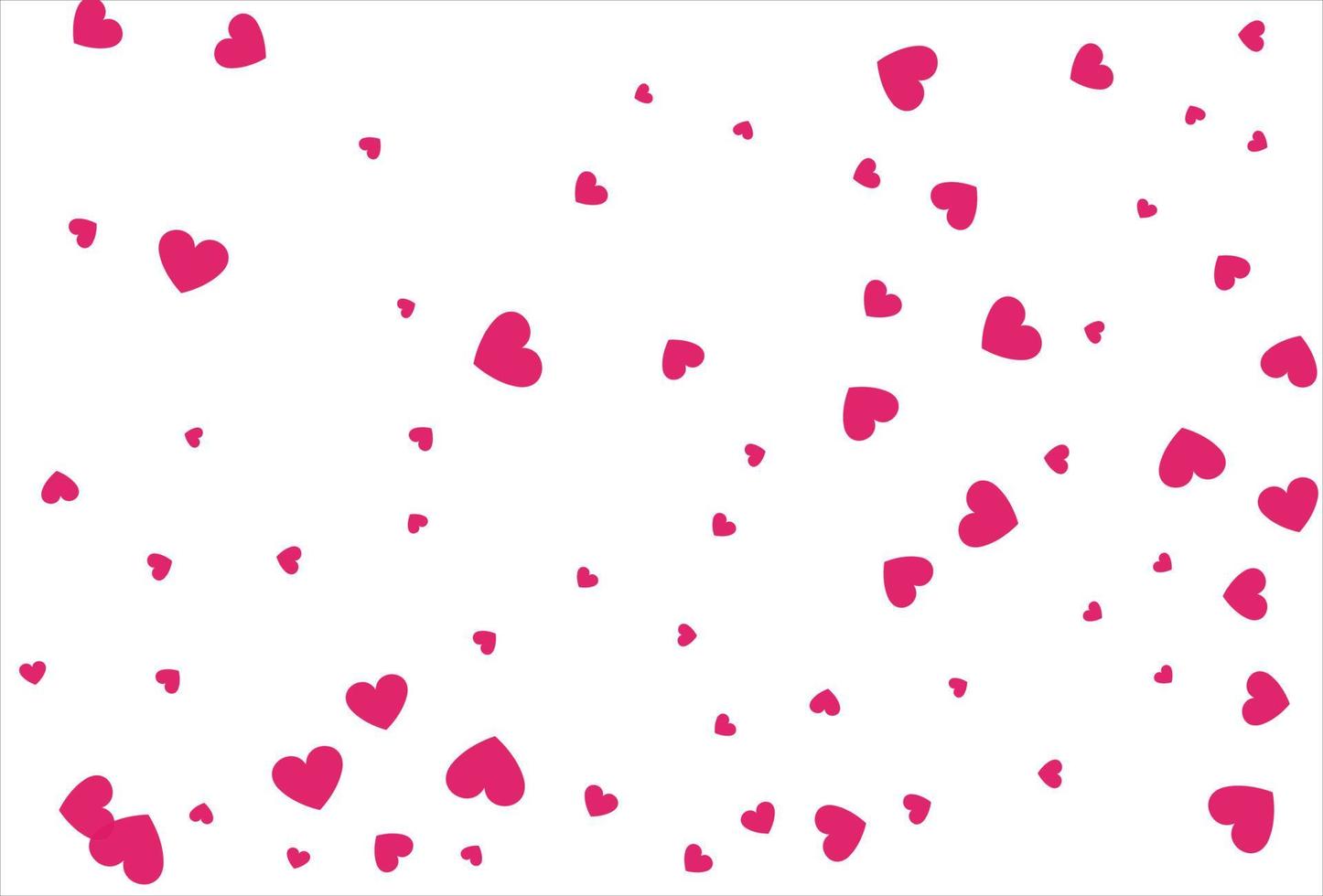 Red heart background. Love confetti background vector